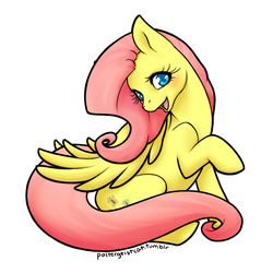 Size: 900x900 | Tagged: safe, artist:poltergeistcat, fluttershy, g4, female, pixiv, solo