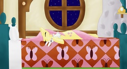 Size: 3357x1844 | Tagged: safe, artist:sharkiity, fluttershy, g4, cute, sleeping