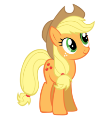 Size: 3000x3300 | Tagged: safe, artist:zee66, applejack, g4, death stare, female, looking up, simple background, solo, staring ponies, transparent background, vector