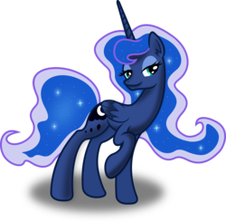 Size: 10214x10000 | Tagged: safe, artist:kp-shadowsquirrel, artist:theponymuseum, princess luna, g4, .svg available, absurd resolution, female, missing accessory, simple background, soft shading, solo, transparent background, vector