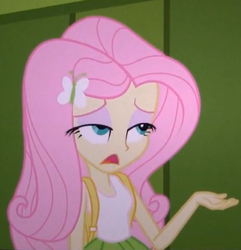 Size: 450x466 | Tagged: safe, screencap, fluttershy, equestria girls, g4, my little pony equestria girls, bitch please, faic, female, solo