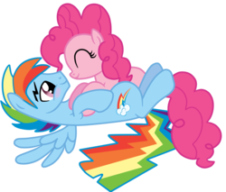 Size: 968x826 | Tagged: safe, artist:andreamelody, pinkie pie, rainbow dash, g4, blushing, female, half r63 shipping, male, rainbow blitz, rule 63, ship:pinkieblitz, ship:pinkiedash, shipping, straight