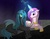 Size: 1965x1548 | Tagged: safe, artist:jousinjif, princess cadance, queen chrysalis, alicorn, changeling, changeling queen, pony, g4, a better ending for chrysalis, female, heart, lesbian, ship:cadalis, shipping, what if