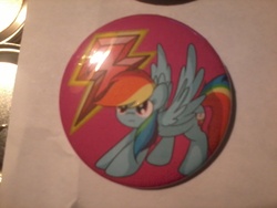 Size: 1600x1200 | Tagged: safe, artist:lightningnickel, rainbow dash, bronycon, g4, button, button design, buttons, element of loyalty, elements of harmony, exploitable meme, iwtcird