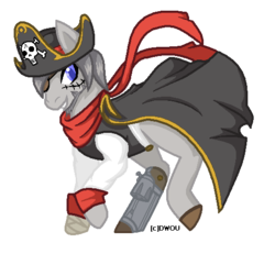 Size: 516x476 | Tagged: safe, artist:devilsdump, pony, captainhookmon, digimon, ponified, solo