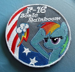 Size: 600x575 | Tagged: safe, artist:sudro, rainbow dash, pegasus, pony, g4, air force, cutie mark, f-16 fighting falcon, female, flag, mare, patch, salute, solo