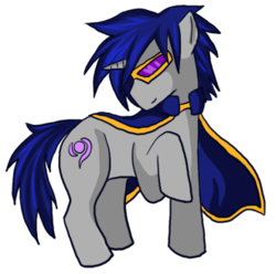 Size: 331x329 | Tagged: safe, artist:eruanna, earth pony, pony, colt, digimon, digimon emperor, ken ichijouji, male, ponified, simple background, solo, transparent background