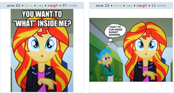 Size: 522x280 | Tagged: safe, snails, sunset shimmer, equestria girls, g4, my little pony equestria girls, exploitable meme, juxtaposition, juxtaposition win, meme