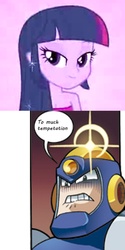 Size: 1417x2835 | Tagged: safe, edit, twilight sparkle, equestria girls, g4, my little pony equestria girls, archie comics, comic, flash man, mega man (series), misspelling