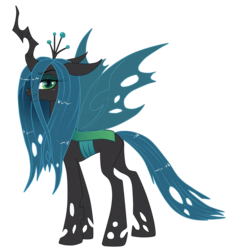 Size: 1000x1072 | Tagged: safe, artist:sugarcup, queen chrysalis, changeling, changeling queen, g4, crown, female, jewelry, regalia, simple background, solo, transparent background