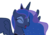 Size: 1300x900 | Tagged: safe, artist:shynies, princess luna, g4, bust, eyes closed, female, happy, laughing, simple background, solo, transparent background