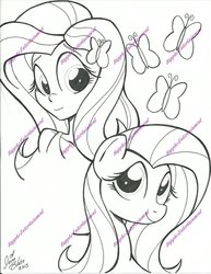 Size: 800x1034 | Tagged: safe, artist:ponygoddess, fluttershy, equestria girls, g4, cutie mark, lineart, traditional art