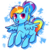 Size: 600x600 | Tagged: safe, artist:steveholt, rainbow dash, g4, alternate hairstyle, female, solo