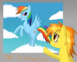 Size: 1110x900 | Tagged: safe, artist:php92, rainbow dash, spitfire, g4, duo