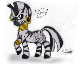 Size: 800x666 | Tagged: safe, artist:maurincl, zecora, zebra, g4, female, solo