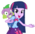 Size: 558x542 | Tagged: safe, spike, twilight sparkle, dog, equestria girls, g4, backpack, dash for the crown, duo, equestria girls prototype, game, simple background, so fucking happy, spike the dog, transparent background, vector