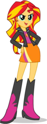 Size: 193x507 | Tagged: safe, sunset shimmer, equestria girls, g4, boots, dash for the crown, equestria girls prototype, female, hand on hip, shoes, simple background, solo, transparent background, vector