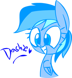 Size: 1024x1114 | Tagged: safe, artist:mushroomcookiebear, rainbow dash, g4, female, smiling, solo