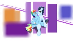 Size: 1280x720 | Tagged: safe, artist:augthepony, rainbow dash, soarin', g4, gay, kissing, male, rainbow blitz, rule 63, ship:soarinblitz, ship:soarindash, shipping