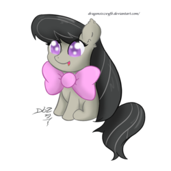 Size: 800x800 | Tagged: safe, artist:d-sixzey, octavia melody, g4, bowtie, female, filly, foal, solo