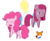 Size: 2161x1789 | Tagged: safe, artist:wasleythebronycat, pinkie pie, g4, chibi, duality, happy, pinkamena diane pie, sad