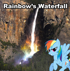 Size: 708x720 | Tagged: safe, rainbow dash, g4, irl, rainbow, waterfall