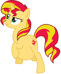 Size: 749x910 | Tagged: safe, sunset shimmer, pony, unicorn, g4, female, pregnant, pregnant edit, solo