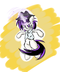 Size: 1280x1536 | Tagged: safe, artist:thesleepingpony, oc, oc only, pony, unicorn, clothes, grin, hat, shirt, solo