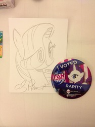 Size: 960x1280 | Tagged: safe, artist:andypriceart, rarity, g4, female, portrait, solo, traditional art