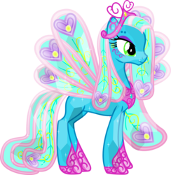 Size: 2661x2731 | Tagged: safe, artist:vector-brony, oc, oc only, oc:ellie the peacock princess, crystal pony, pony, crystallized, obscene amounts of sparkle, simple background, solo, sparkelpone, transparent background