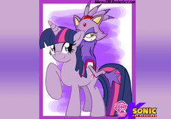 Size: 4430x3079 | Tagged: safe, artist:maroxxiii, twilight sparkle, g4, blaze the cat, crossover, high res, riding, sonic the hedgehog (series)