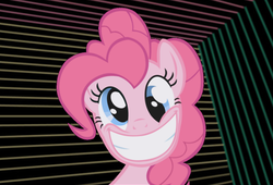 Size: 500x339 | Tagged: safe, pinkie pie, g4, 80s, female, max headroom, solo