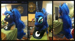 Size: 1280x692 | Tagged: safe, artist:sheppymomma, princess luna, g4, clothes, costume, fursuit, head, irl, photo