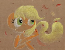 Size: 1145x883 | Tagged: safe, artist:getchanoodlewet, applejack, g4, female, solo, traditional art