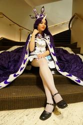 Size: 638x960 | Tagged: safe, artist:magic-is-beauty, artist:neko-no-danna, princess platinum, rarity, human, g4, hearth's warming eve (episode), cosplay, hearth's warming eve, irl, irl human, photo, solo, stairs