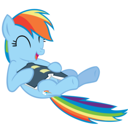 Size: 5000x5000 | Tagged: safe, artist:broneill95, rainbow dash, g4, read it and weep, absurd resolution, book, female, simple background, solo, transparent background, vector