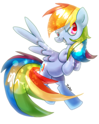 Size: 1200x1500 | Tagged: safe, artist:zoiby, rainbow dash, g4, female, solo, sparkles