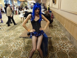 Size: 1152x864 | Tagged: safe, nightmare moon, human, g4, cosplay, fishnets, irl, irl human, photo
