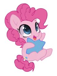 Size: 565x757 | Tagged: safe, artist:suikuzu, pinkie pie, g4, cute, diapinkes, female, solo, stars, tangible heavenly object