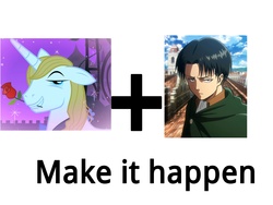 Size: 4000x3000 | Tagged: safe, prince blueblood, g4, attack on titan, exploitable meme, levi ackerman, make it happen, meme