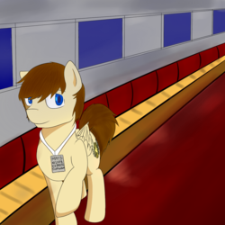 Size: 1280x1280 | Tagged: safe, artist:dubbrony, oc, oc only, pacer, solo, train
