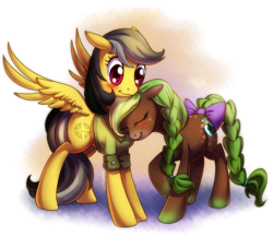 Size: 800x693 | Tagged: safe, artist:shinepawpony, daring do, oc, g4, duo