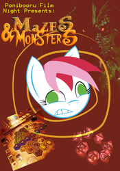 Size: 700x1000 | Tagged: safe, artist:daisyhead, oc, oc only, oc:flicker, ponibooru film night, mazes and monsters, solo
