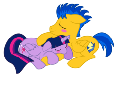 Size: 3676x2868 | Tagged: safe, artist:missy12113, flash sentry, twilight sparkle, alicorn, pegasus, pony, equestria girls, g4, blushing, cuddling, equestria girls ponified, female, male, ponified, ship:flashlight, shipping, simple background, snuggling, straight, transparent background, twilight sparkle (alicorn)