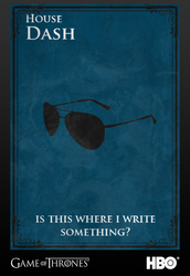 Size: 500x728 | Tagged: safe, artist:williondollars, part of a set, rainbow dash, friendship is witchcraft, g4, aviator sunglasses, game of thrones, poster, sunglasses