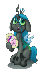 Size: 1168x1904 | Tagged: safe, artist:hirurux, queen chrysalis, changeling, changeling queen, g4, adventure time, crown, female, jewelry, male, mask, poo brain, regalia, simple background, solo, spy, spy (tf2), team fortress 2, transparent background