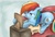 Size: 3300x2255 | Tagged: safe, artist:springbreeze27, rainbow dash, g4, crying, female, picture frame, solo