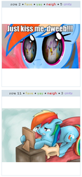 Size: 262x561 | Tagged: safe, gilda, rainbow dash, griffon, g4, exploitable meme, eye reflection, juxtaposition, juxtaposition win, meme