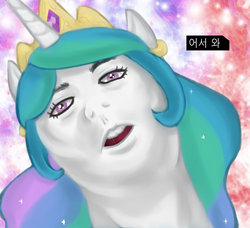 Size: 1000x913 | Tagged: safe, princess celestia, g4, egoraptor, faic, female, i am your god now bring me your virgins, nightmare fuel, solo, wtf