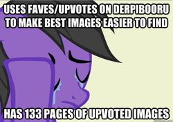 Size: 624x440 | Tagged: safe, oc, derpibooru, crying, first world problems, image macro, meme, ponified